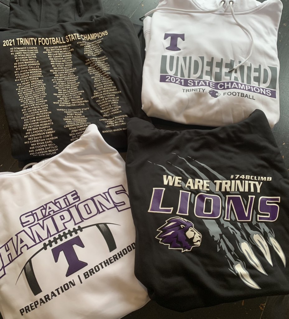 football_tcs's tweet image. FOOTBALL FAMILY &amp;amp; LION NATION…

CHAMPIONSHIP GEAR IS IN‼️

GET IT ON MONDAY‼️
#PreparationAndBrotherhood 
#TougherTogether 
#TrinityStrong
 #748CONQUERED