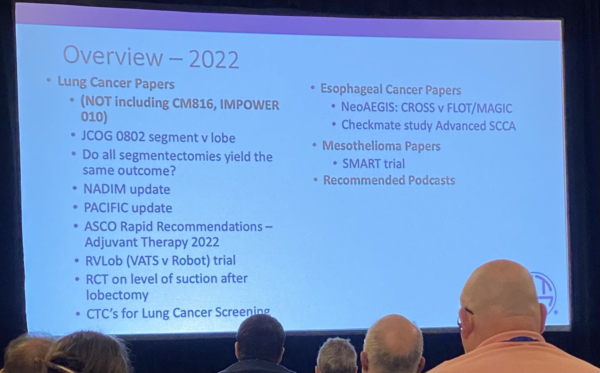 Important papers in Thoracic surgery in 2021. @LindaMThoracic keeping us up to date @GenThorSurgClub #GTSC2022