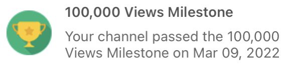 100,000 views - THANK YOU!!!