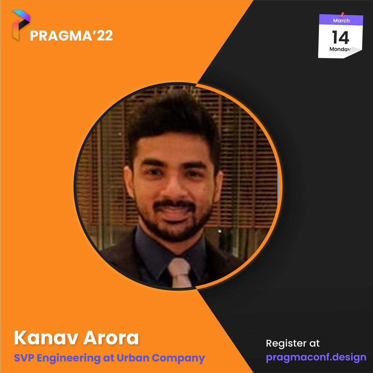 IIITAPragma's tweet photo. Pragma'22 proudly announces Kanav Arora as its next speaker for this edition. A true techie, developer advocate, and passionate learner, Kanav Arora is the SVP Engineering at Urban Company.
Register at: https://t.co/UW4BUVvFZ8 https://t.co/fCHquE6zL2