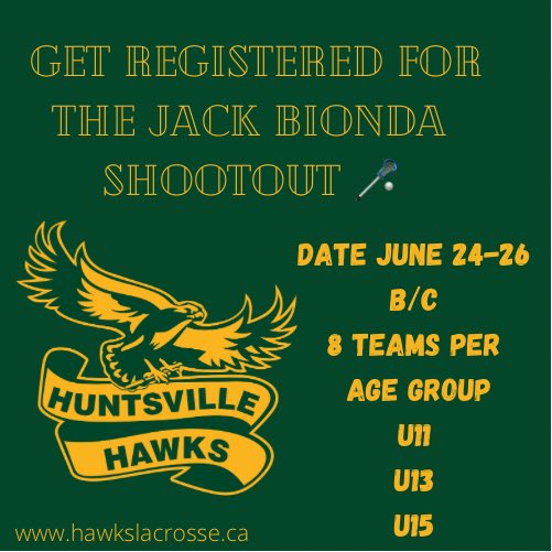 Get Registered !! JACK BIONDA SHOOT OUT IS BACK 🥍 #huntsvillehawkslacrosse#jackbiondatournament#lacrosseisback