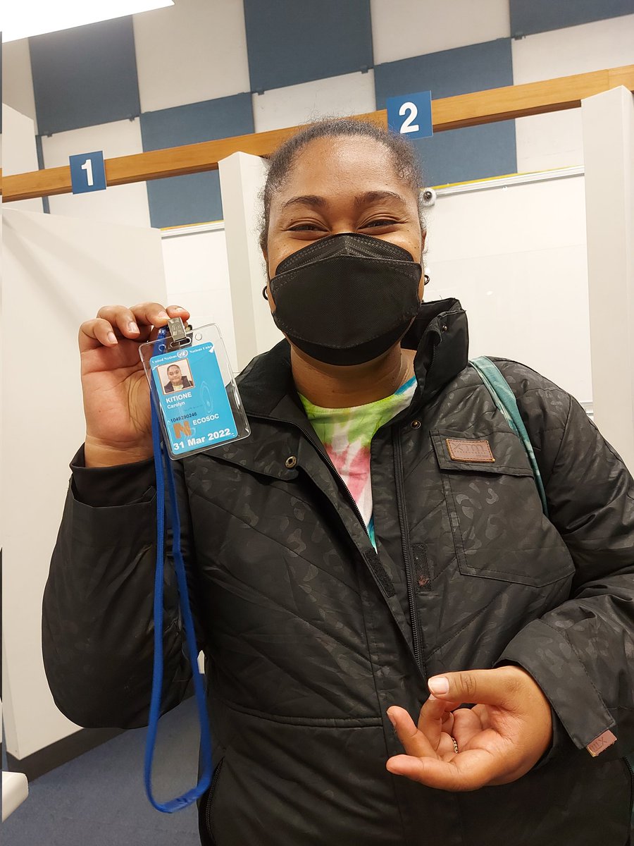 STPCoalitionPac's tweet photo. We've got our #UNpasses tx @GPPAC ! Here's @stuffandhearts w her first #UNpass - according to @sharonfiji it was a surreal experience walking into an empty UN pass office this time of the year! https://t.co/ad1RNkfd30
