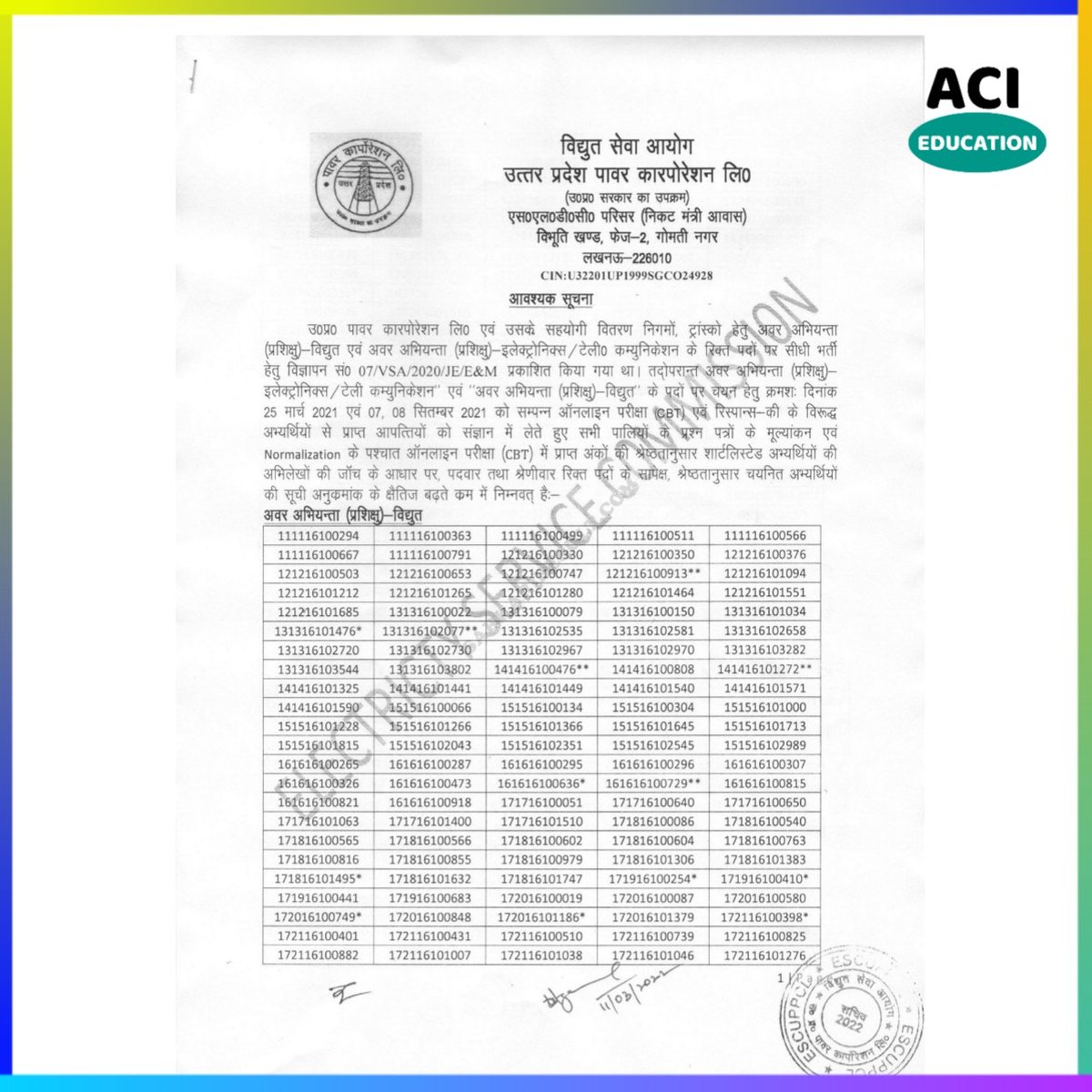 AciEducation_'s tweet photo. #UPPCL Junior Engineer JE 2020 Result Declared

Click to Check it Out Official Website .

#acieducation #ACINetwork https://t.co/j7boCkWule