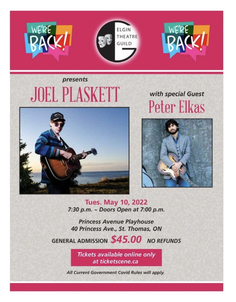 yfplondonandstt's tweet photo. St. Thomas! this show is almost sold out 🎫 get tickets soon for @joelplaskett &amp; @peterelkas on Tuesday, May 10th at the Princess Ave Playhouse: https://t.co/H9kL3M7Ryn @ElgTheatreGuild @TourRailwayCity https://t.co/bijIWj73Vq