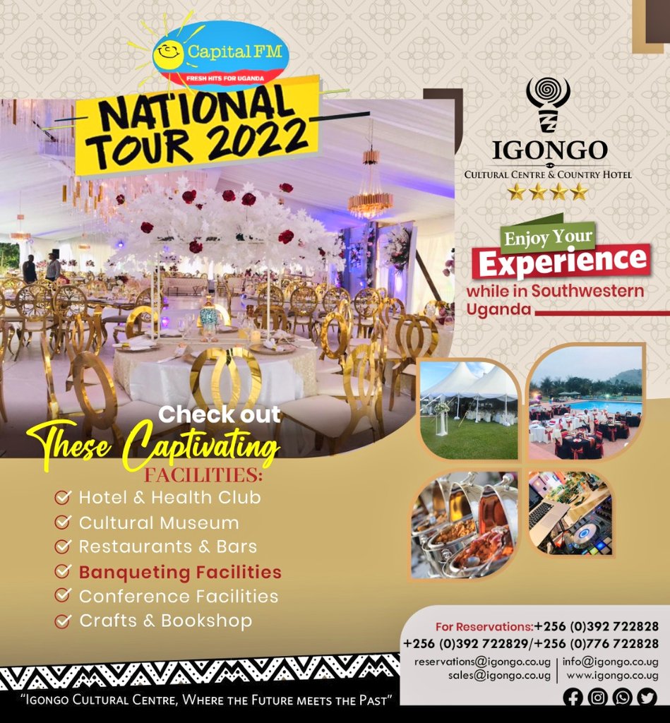Igongocc's tweet photo. #CapitalFmNationalTour happening tomorrow at #Igongo! Do you have plot for the weekend? Join @gaetanokagwa @Mizzflav @andrewkabura and the whole @CapitalFMUganda crew for their National tour! This is another reason why YOU should #VisitIgongo. https://t.co/faAsOlbjGy https://t.co/lADpzmRRxe