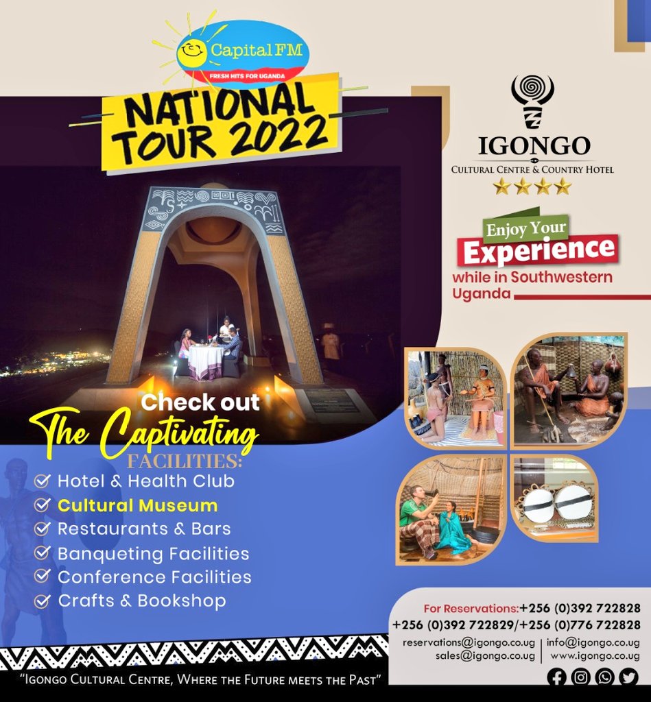 Igongocc's tweet photo. #CapitalFmNationalTour happening tomorrow at #Igongo! Do you have plot for the weekend? Join @gaetanokagwa @Mizzflav @andrewkabura and the whole @CapitalFMUganda crew for their National tour! This is another reason why YOU should #VisitIgongo. https://t.co/faAsOlbjGy https://t.co/lADpzmRRxe