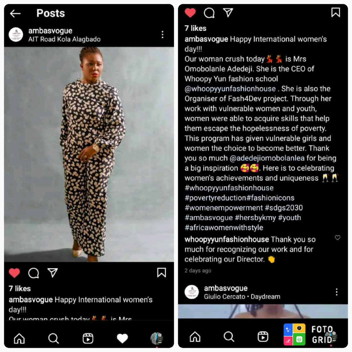 whoopyyun1's tweet photo. Thank you @ambasvogue for recognizing our work and celebrating our Director. We hope this inspire a woman somewhere to keep empowering and mentoring the younger generation to success. #BreakTheBias #fash4dev #whoopyyunfashioncollege https://t.co/3SLVpUlgVz