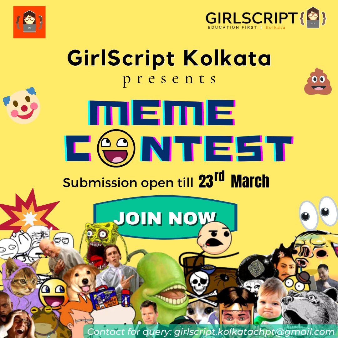 girlscriptkol's tweet photo. Hey all, want to be a famous meme guy ??😎
So what are you wait
Upload your meme on Google form:  https://t.co/cnqOALiqCE https://t.co/2pQ6BHtir5