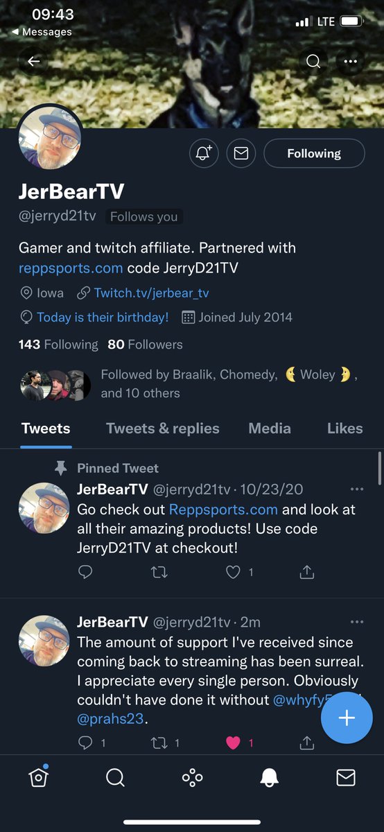 Make sure you all tell this man happy birthday, stop by his stream tonight, drop some follows show some love in chat, stick around and enjoy the vibes. And he is throwing a tourney for his birthday, tomorrow, get in his chat to find out details about his duos tourney <a href="/jerryd21tv/">JerBear on Kick</a>