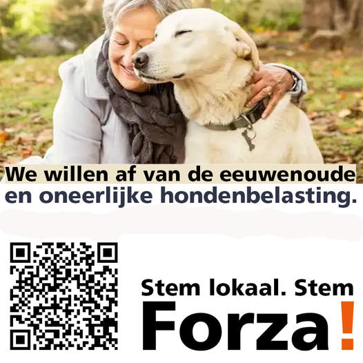 forzahmeer's tweet photo. Hondenbezitters worden ongelijk behandeld t.o.v. andere groepen en betalen als enige groep meer aan de algemene middelen dan een ander. Oneerlijk. Afschaffen dus. Lees meer in ons verkiezingsprogramma: https://t.co/6wC2L5WAnB
#StemForza #Haarlemmermeer https://t.co/bfTirApW5O