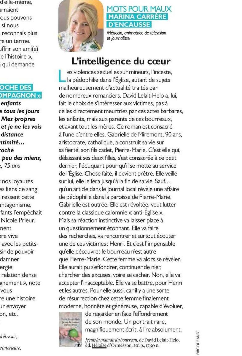 ... et pour bien terminer la semaine, merci mille fois à <a href="/mcdencausse/">carrere marina</a> pour ses magnifiques mots dans <a href="/NotreTemps/">Notre Temps</a> : "un portrait rare, magnifiquement écrit, à lire absolument."
