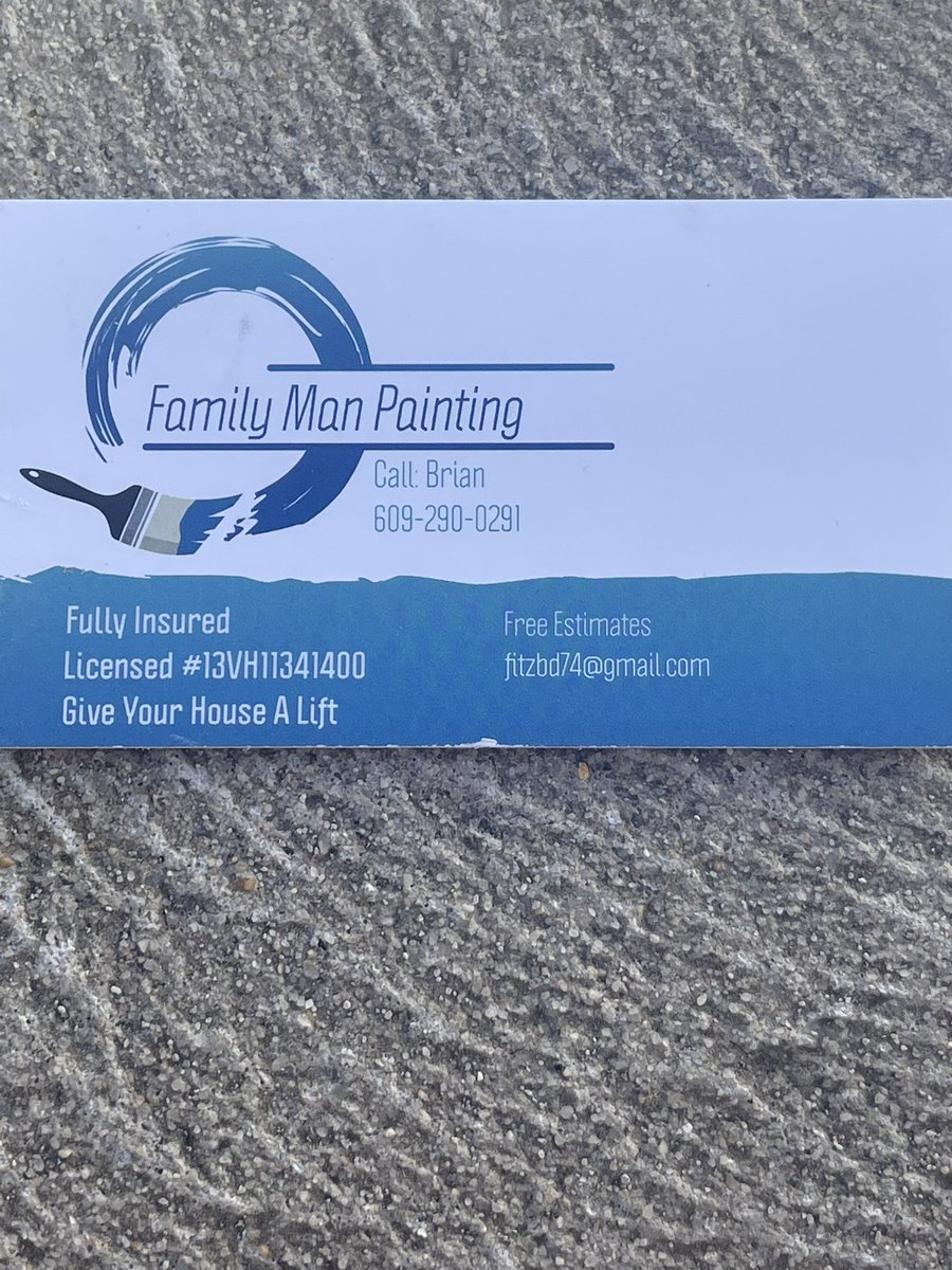 Brian_Fitz86's tweet photo. Family Man Painting 
609-290-0291 https://t.co/rBepn6WwKx