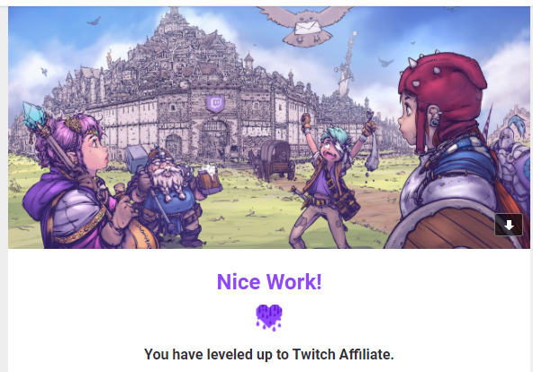 Super_DeeDee's tweet photo. Today is the day in my streaming career! Got affiliated on Twitch! Thanks to all your support! https://t.co/WxGnslJWwp