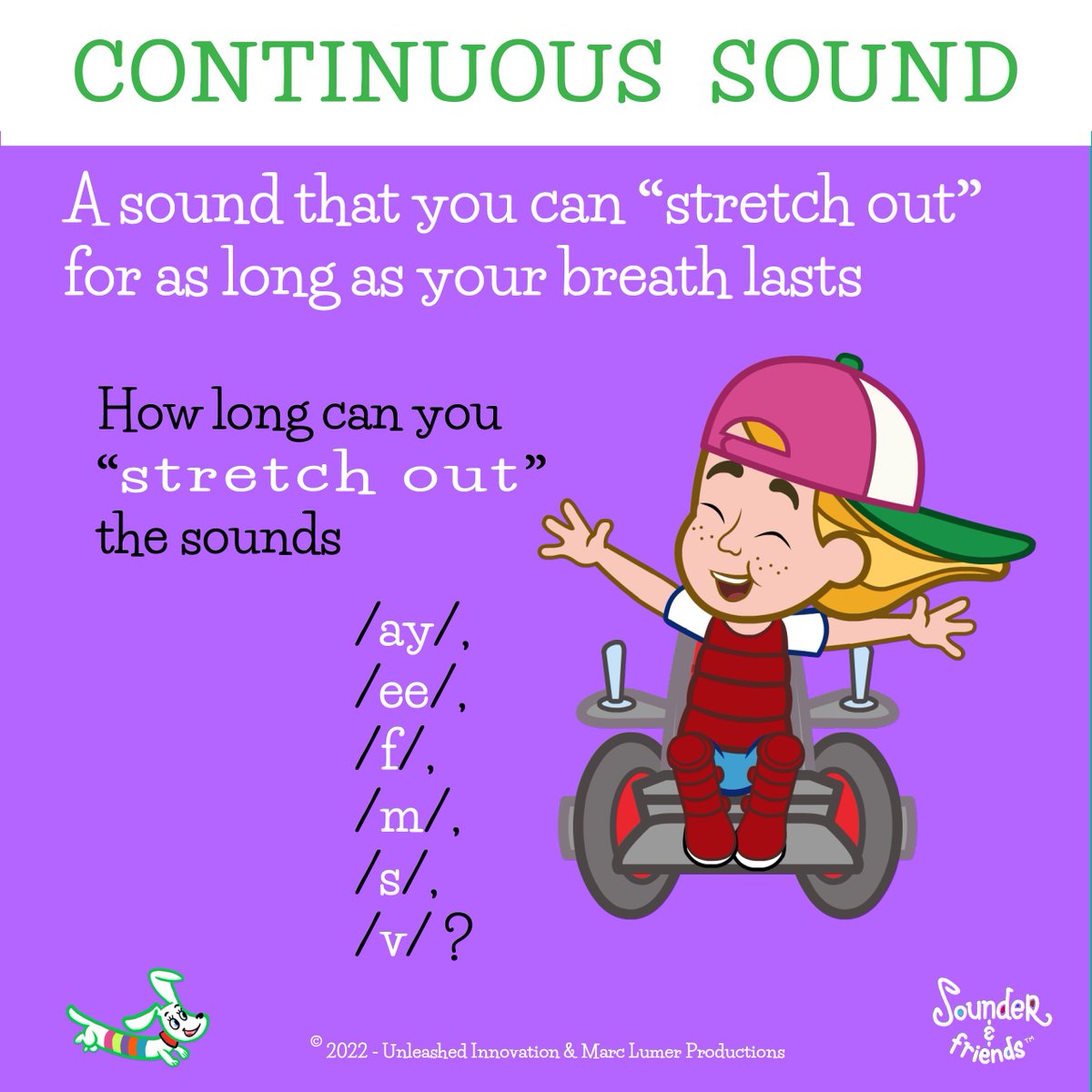 Happy Phonemic Friday from Sounder &amp; Friends™! 😀This week's Science of Reading term is CONTINUOUS SOUND! 

#sounderandfriends #phonemicawareness #scienceofreading #backtobasics #literacyconcepts #foundationalskills #phonemicfriday #teachingreadingrightrightfromthestart