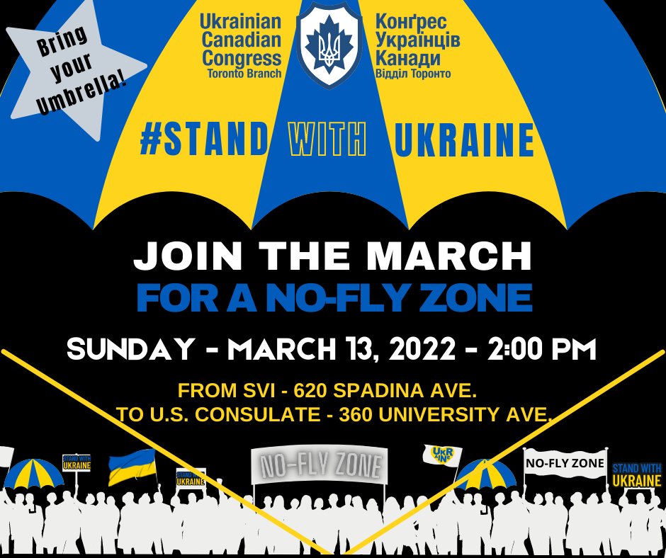 Please come and support March for a No-Fly Zone. Let's help Ukraine close the sky!#closetheskyoverukraine #noflyzoneoverukraine #nowarinukraine #stopputin