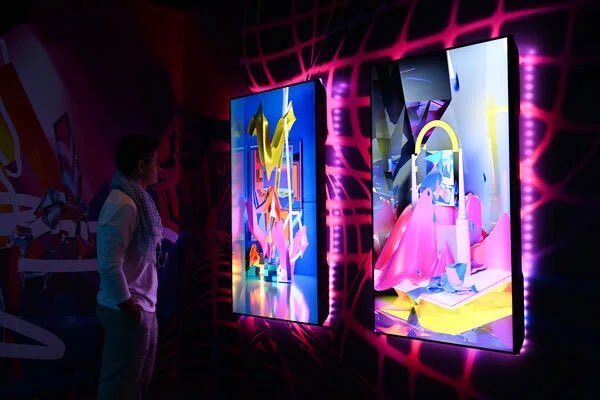 ArtPersia's tweet photo. Dastan art gallery  is dipping its toes into NFT territory by collaborating with NFTation 
... https://t.co/DG062fQhF2
Dastan x NFTation,with an animation of surreal and imaginative moving images, by Iranian artist Yousha Bashir. At Art Dubai 2022

#IranArt #IranNFT #Artpersia https://t.co/jMOE9t1nQu