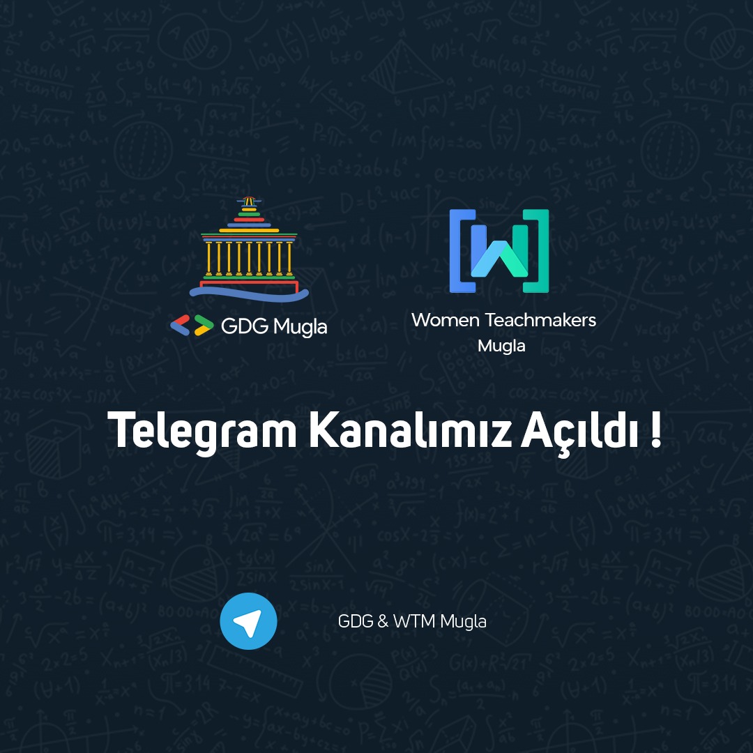 gdgmugla's tweet photo. GDG &amp; WTM Mugla Telegram Kanalı Açıldı🎉
-Kanalımıza katılarak etkinliklerden haberdar olabilir,
-Başta Google Dev. Ekosistemi olmak üzere teknolojinin her alanıyla ilgilenen büyük bir topluluğun parçası olabilir, https://t.co/QgQdGJCMux