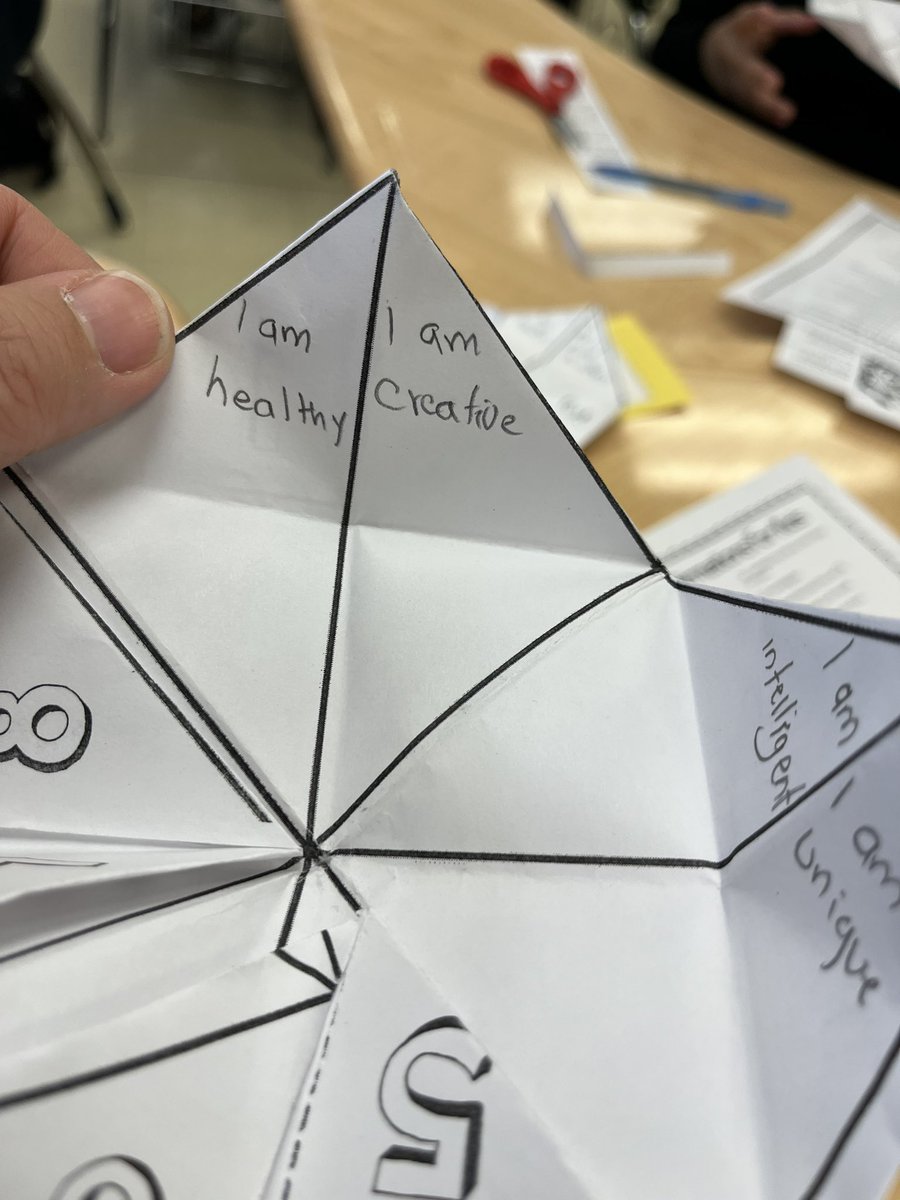 SEL Activities - Affirmations Fortune Teller #affirmations #aphs #SELday  <a href="/Asbury_ParkSD/">Asbury Park Schools</a> <a href="/fancynancy613/">Nancy Estrada</a>