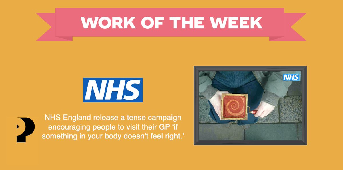 This week’s #WorkOfTheWeek goes to NHS England with the release of a tense campaign titled 'Jack-In-The-Box' encouraging people to visit their GP ‘if something in your body doesn’t feel right’.