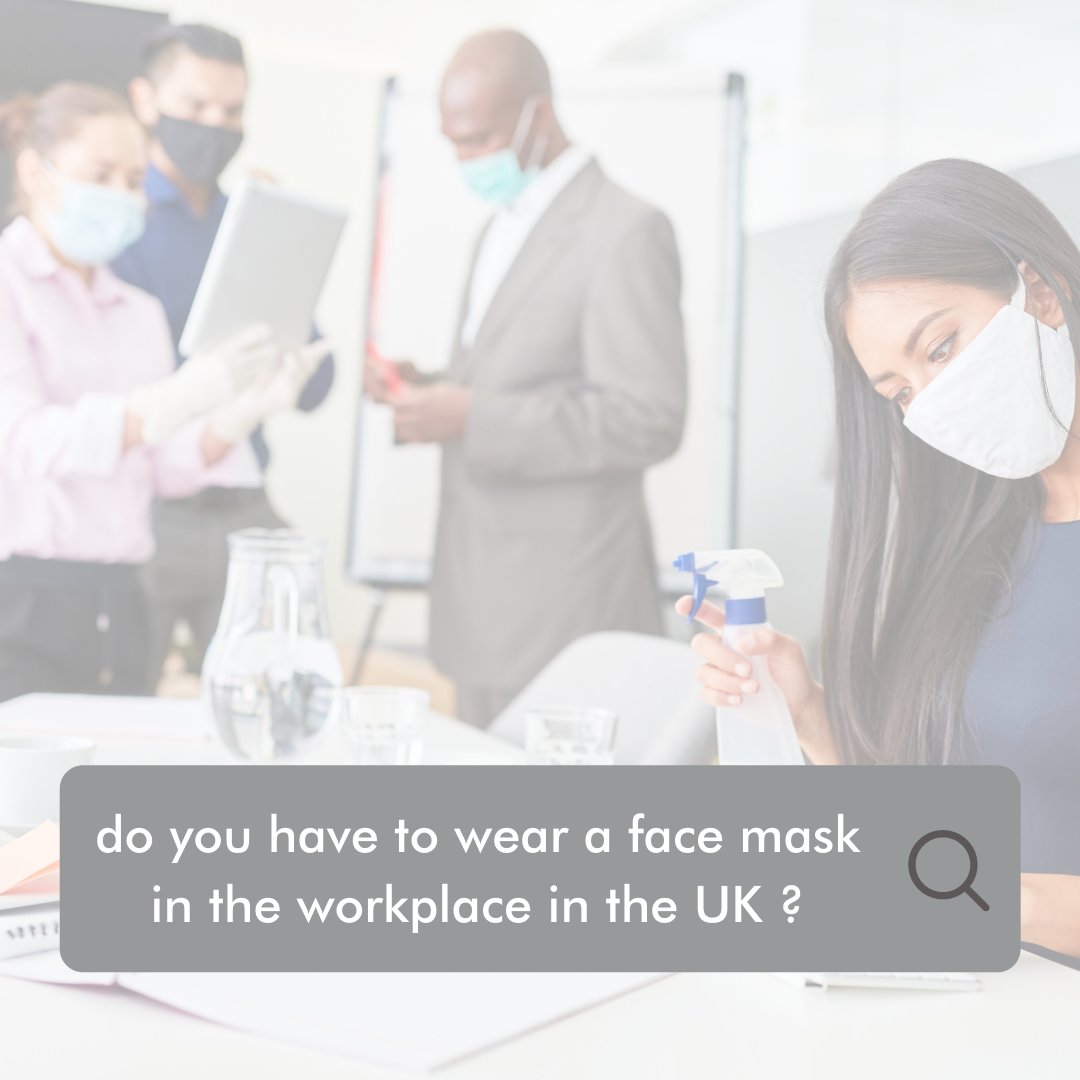 Right now, staff are not legally required to wear face coverings in the workplace but may choose to wear one.

However, a lot of employers are trying to do their best in keeping all of their staff safe by encouraging their workers to wear a face covering.