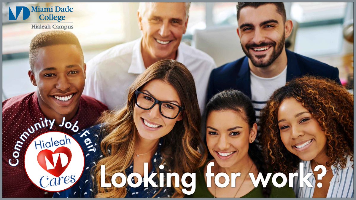 MDCollege's tweet photo. Looking for work? 

Meet with employers and discover your new job on March 15 at #MDCHialeah. 10 a.m. – 3 p.m.

Learn more: https://t.co/T9lFbFAB3r

#BeMDC #JobFair #Hialeah https://t.co/6jcLcF4fb5