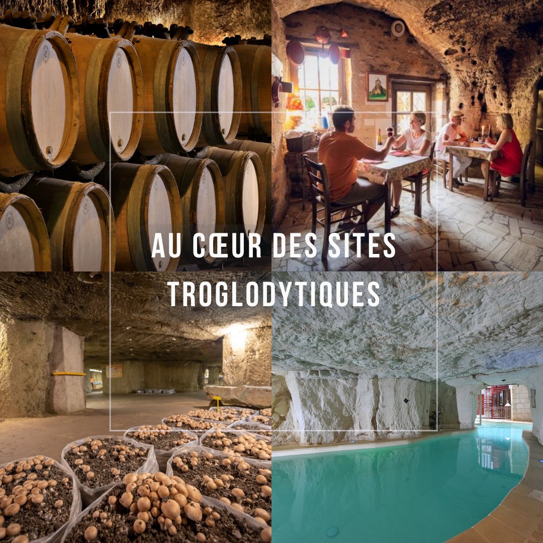 DestiAnjou's tweet image. 💫Commencez par la visite des caves de la Maison Gratien &amp;amp; Meyer. Déjeunez aux Caves de la Genevraie. Au menu : des fouées. Dirigez-vous vers le Musée du Champignon, une champignonnière encore en activité. Séjournez à La Demeure de la Vignole, dans des caves troglodytiques.