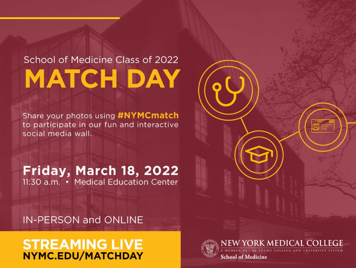 New York Medical College on Twitter "Match Day 2022 is March 18