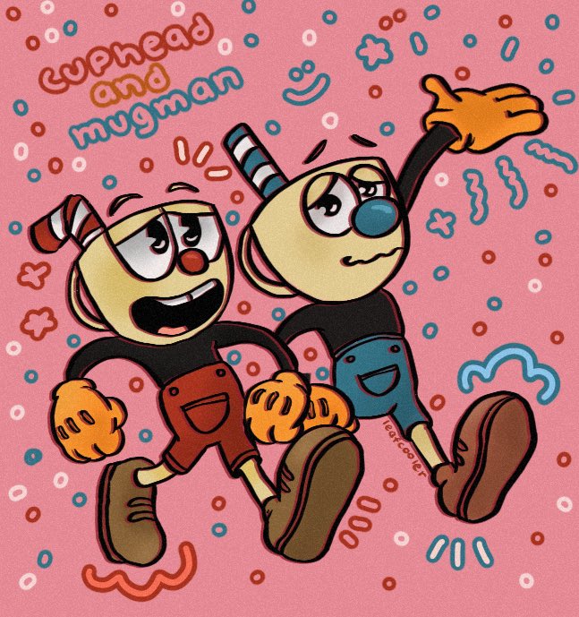 leafcooler's tweet image. the cuphead show was great I love these funky cups #Cuphead #cupheadfanart #mugman #cupheadshow #digitalart