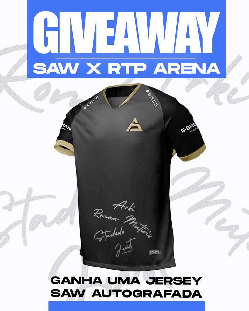 sawggofficial's tweet image. Para celebrar a qualificação para o RMR europeu, em conjunto com a @rtparena, vamos sortear uma jersey autografada!

— Segue @sawggofficial e @rtparena 
— Dá RT
— Identifica 2 amigos nos comentários

#StayAWarrior