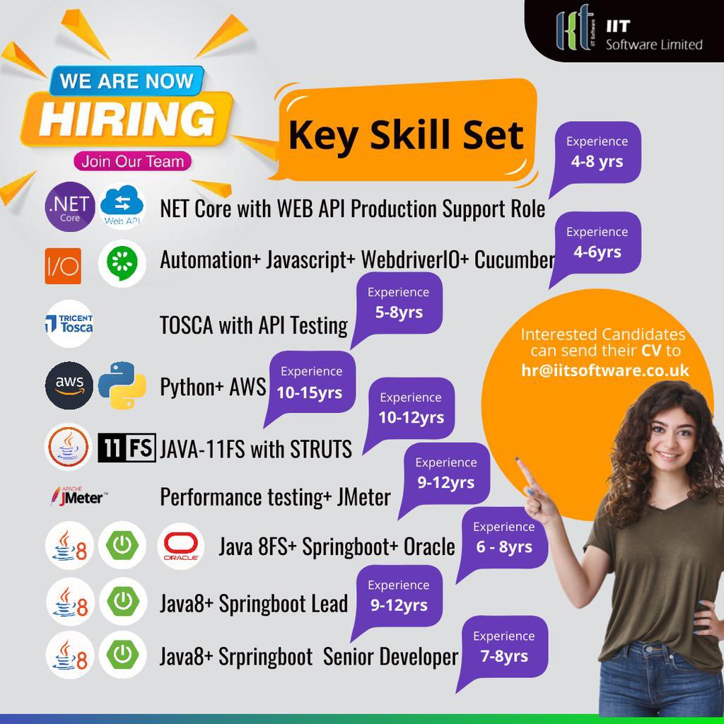 We are hiring now. Send your CVs now. #ITJobs