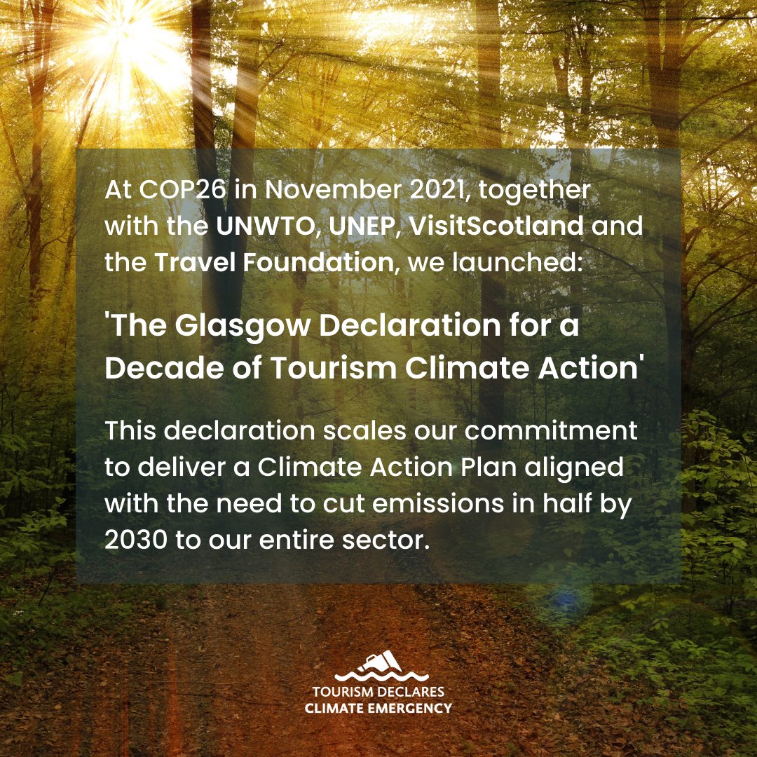 TourismDeclares's tweet photo. Just a reminder that the Glasgow Declaration Climate Action in Tourism is out there ready to be signed! 

Every signatory is offered the opportunity to also join Tourism Declares, gaining access to our community's wealth of experience and resources. 💚

https://t.co/8PopIlUP1U https://t.co/iTw2uTbBpB
