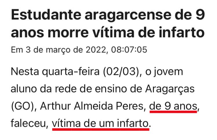 domlancellotti's tweet photo. INFARTO AOS 9 ANOS?

Muito comum, acontece diariamente… https://t.co/iEexJKJZTY