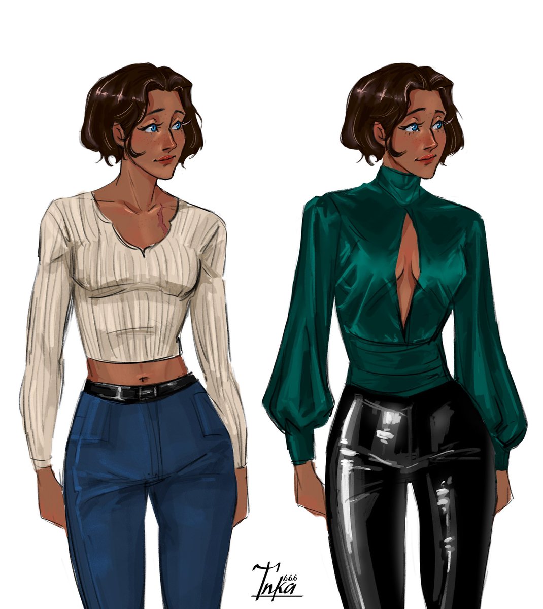 Inka666_'s tweet photo. Anabelle #oc #ocart #Clothing #art #digitalart #illustration https://t.co/zrBnpTry9U