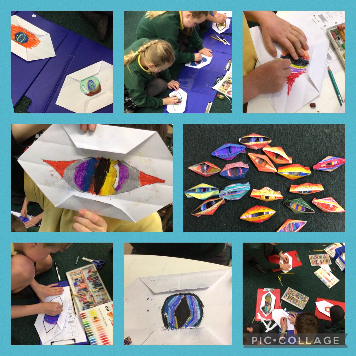 Y4Raglan's tweet photo. Origami blinking dragon eyes. The skill of origami takes patience and perseverence. Well done Year 4! https://t.co/aj7jlB6sFo