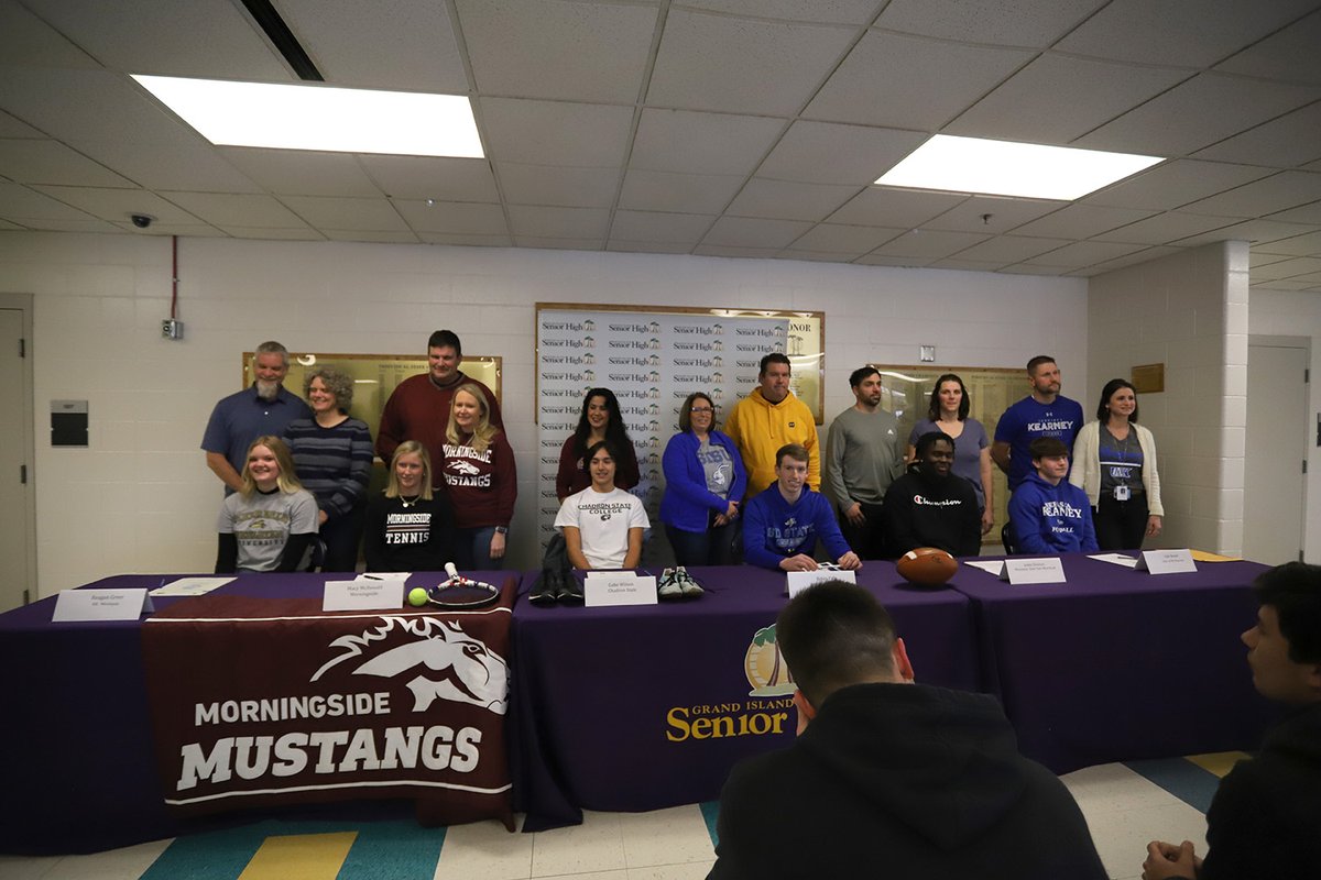 Congratulations to our student athletes who signed on to play at the next level! #WeAreGIPS #IslanderPride #WearPurpleBeGold