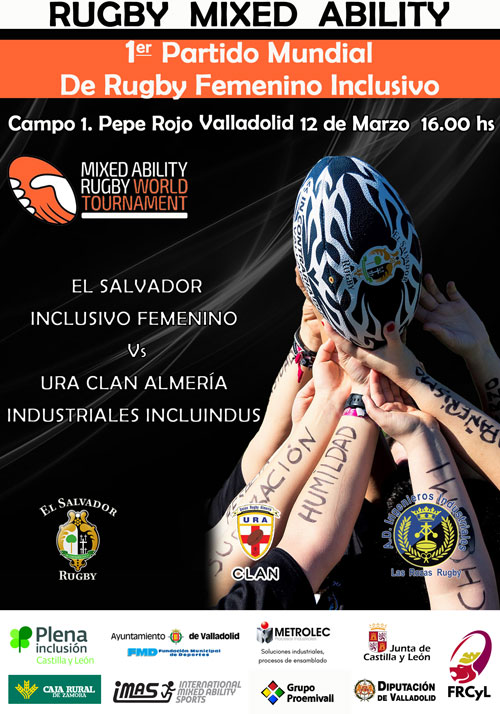 Chami_Rugby's tweet photo. 🏟️La historia del rugby se escribe con partidos como este: 🐼#ChamiOsas El Salvador🆚 @clan_ura + IncluIndus @iirugby 

➡️Mañana, a las 16 horas, os esperamos en el campo 1 de Pepe Rojo

📺 @grupoproemivall 👉https://t.co/BxyiaznNQ0

🏉#Rugby4All
🏳️🏴#MuchoChami
🏉#SIENTE https://t.co/JR3MIbD3lN