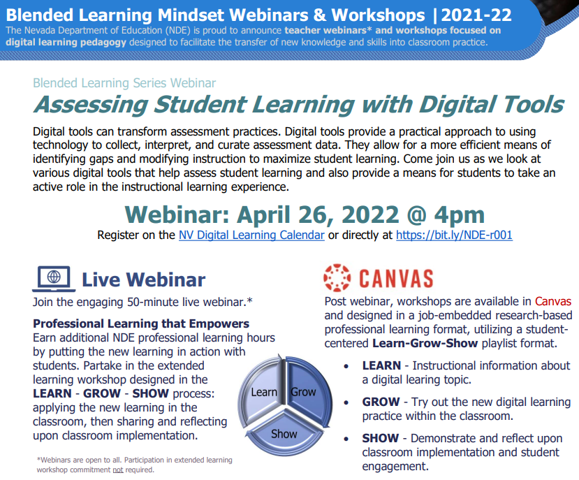 LoomisKim's tweet photo. Nevada Educators the #blendedlearning mindset webinar series continues with more #digitallearning JOIN US - Tues 04/26 at 4pm PT. Learn more & sign up at: https://t.co/MeHYblH1ta
#nvdlc #nvdigitallearning
@SocialStudiesNV
@CindiChang
@NevadaReady
@DigitalNevada
@LucasLeavitt https://t.co/8i57MTRQaP