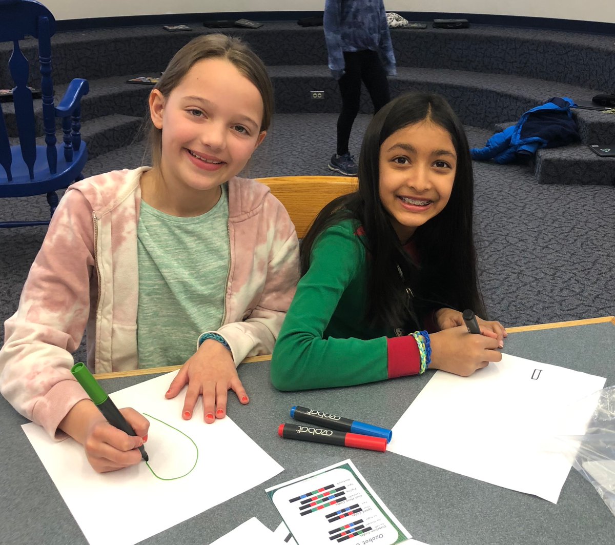 jenduffy5's tweet photo. Learned about Grace Hopper's contribution to computer languages today at #codingclub.  Today's coding language was COLOR!  #HWScodes #womenintech #WomensHistoryMonth #codingisfun @ozobots
@HWS_BPS101 https://t.co/wNmS6HcT87
