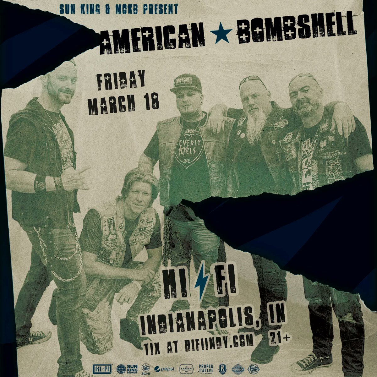 thehifiindy's tweet image. Indiana rock band, @am_bombshell takes the #hifiindy stage NEXT WEEK, March 18th!! 🎶🤘
Grab your tickets NOW: fanlink.to/american-bombs… 🎫