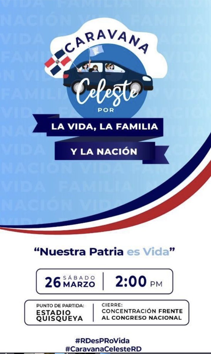 VinicioSenador's tweet photo. Caravana por la vida , La familia y la nación!  Difundir. RT . https://t.co/RtRyylSsS3