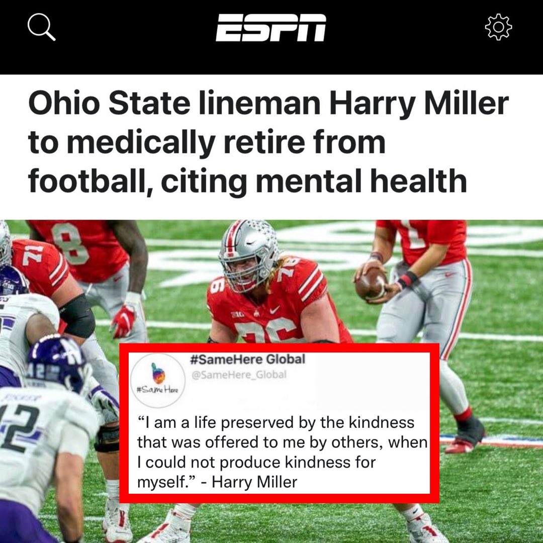 SameHere_Global's tweet photo. This quote from the piece Harry Miller form OSU shared, is extremely powerful. Imagine a world where we could rely on the kindness of others when knew we didn’t have it in us to give that kindness to ourselves. The way OSU handled this is case-in-point how lives can be saved. https://t.co/6j2PyyQqcG