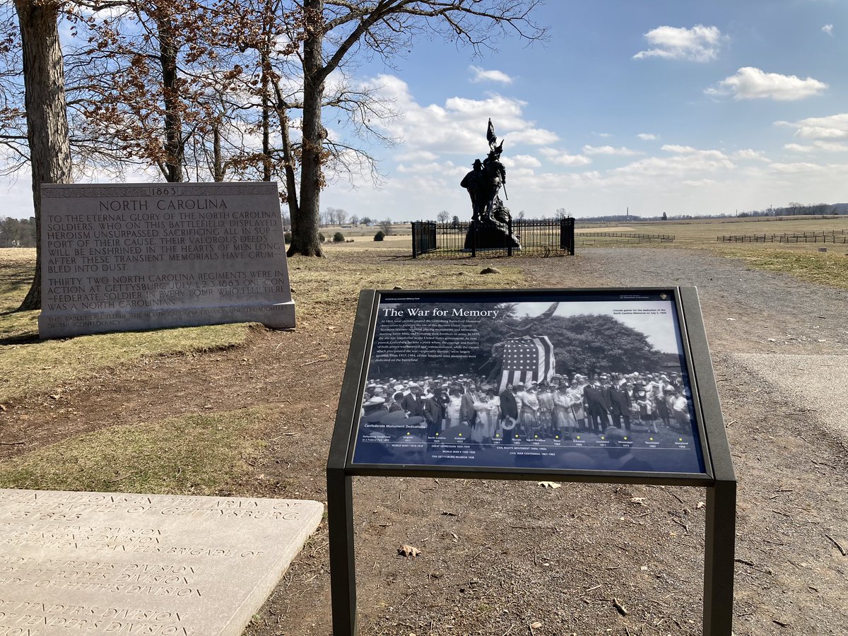 scotthancockOT's tweet photo. One small yet important step @GettysburgNMP toward #MoreHistory. Wish the sign also added that Gutzon Borglum, sculptor of NC monument was also an enthusiastic KKK supporter. But adelante! https://t.co/q0ZaPOPz0j
