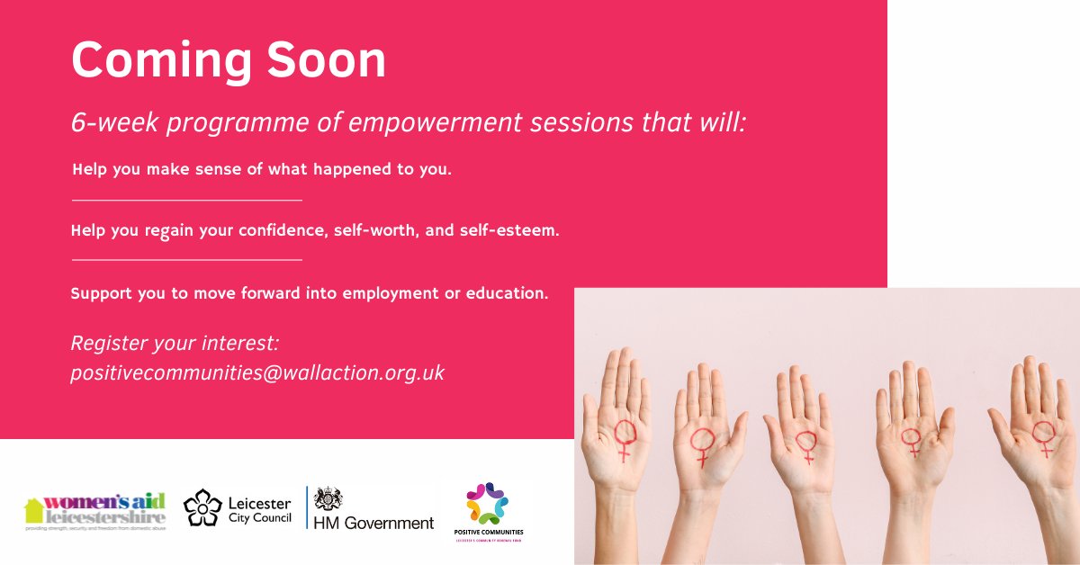 WALLAction's tweet photo. In April, we start a programme of empowerment sessions that will:
- Help you to make sense of what has happened to you
- Help you regain your confidence
- Support you to move forward into employment/ education
Register => positivecommunities@wallaction.org.uk
#PositiveCommunities https://t.co/lWs4dcg54h