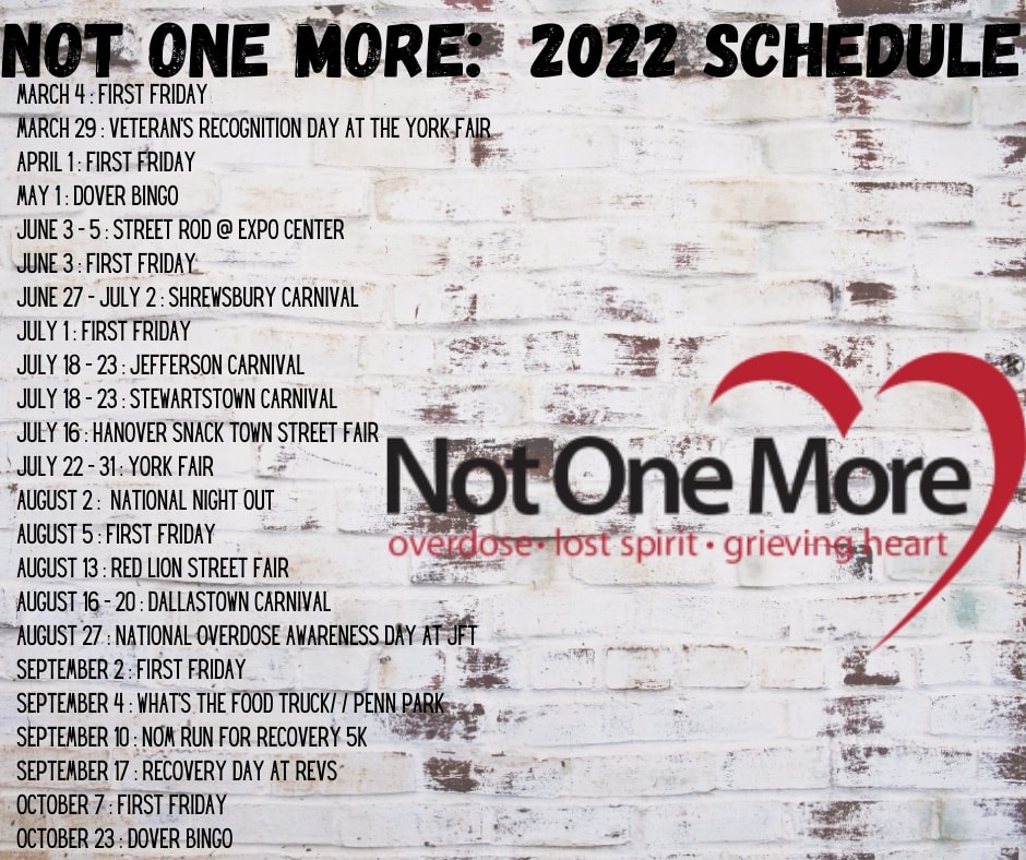 NOM'S 2022 SCHEDULE OF WHERE WE WILL BE. COME SEE US!