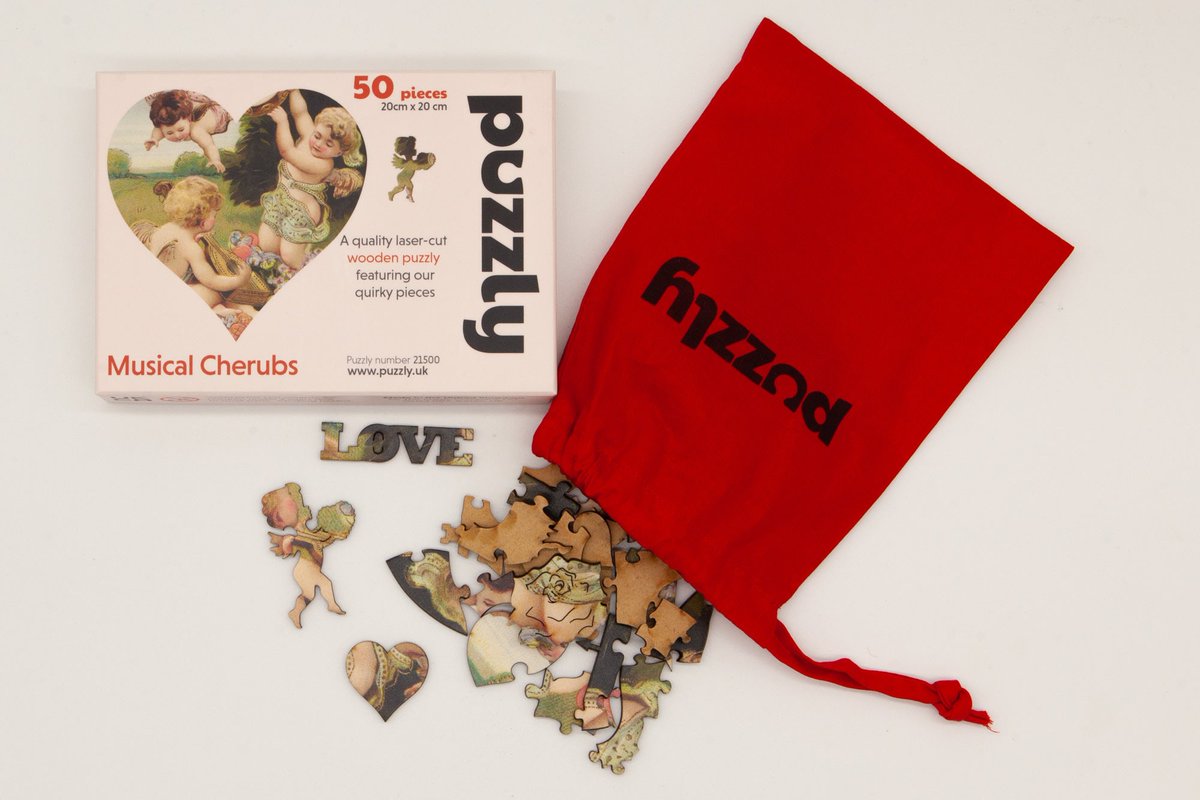 Excited to share the latest addition to my #etsy shop: Musical Cherubs 50 piece wooden puzzle etsy.me/3pZzwS1 #woodenpuzzle #love #music #cherubs #romantic #heartshape #50piece #fscwood #cottonbag