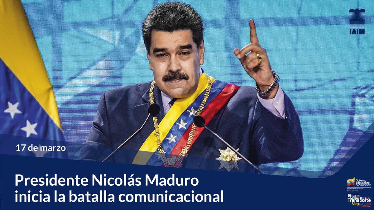 #EfeméridesIAIM📅|| #17Mar Hace 9 años el Presidente <a href="/NicolasMaduro/">Nicolás Maduro</a> inició la batalla comunicacional en las redes sociales para atacar la campaña de odio que hasta la actualidad se está ejecutando en contra del país, y defendiendo la verdad de Venezuela📅