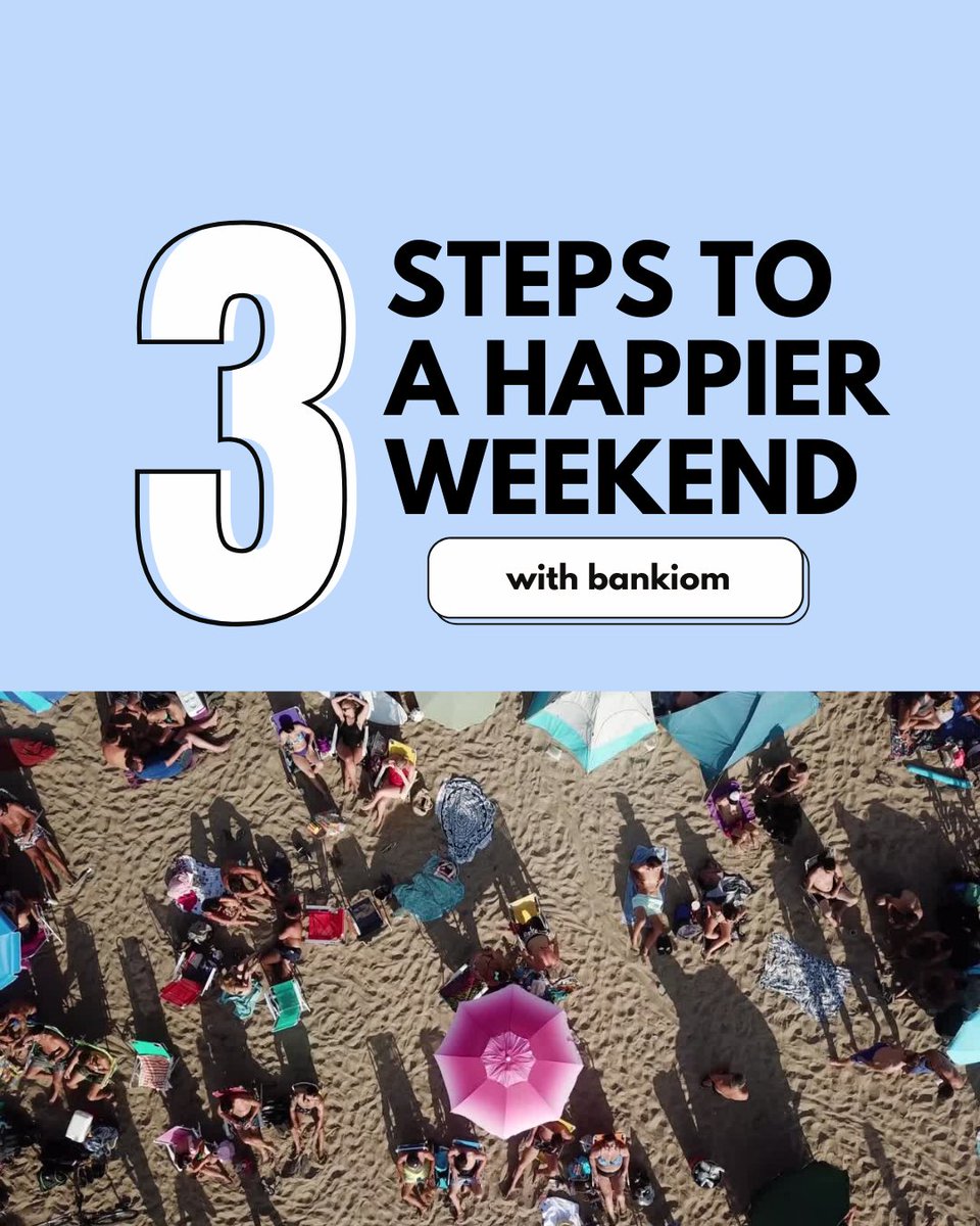 bankiom's tweet photo. You are only 3 steps away from a relaxing, fun, and worry-free weekend 🏖 Swipe through the below slides to find out how bankiom can help ⤵️ And here's a link to our app: https://t.co/vqIRs00AEj
#bankiom #SpendMore #WorryLess #MoneyManagement #FinanceSolution https://t.co/Qn3NUHzJi7