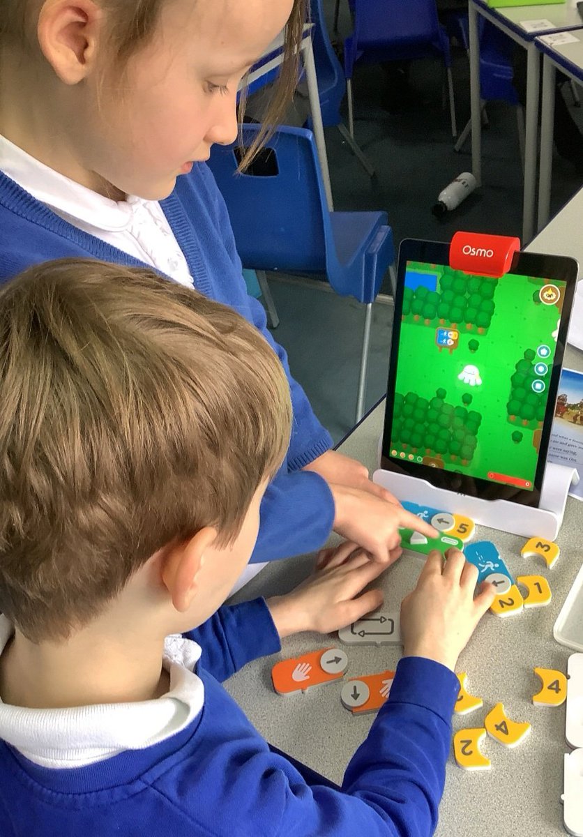 Year 3 absolutely loved learning about coding with @PlayOsmo Coding Awbie resources today! Such a fun way to learn about collaboration, problem solving and coding. They can't wait to keep moving through the levels 🧑‍💻 #stem #coding #year3 #codingawbie