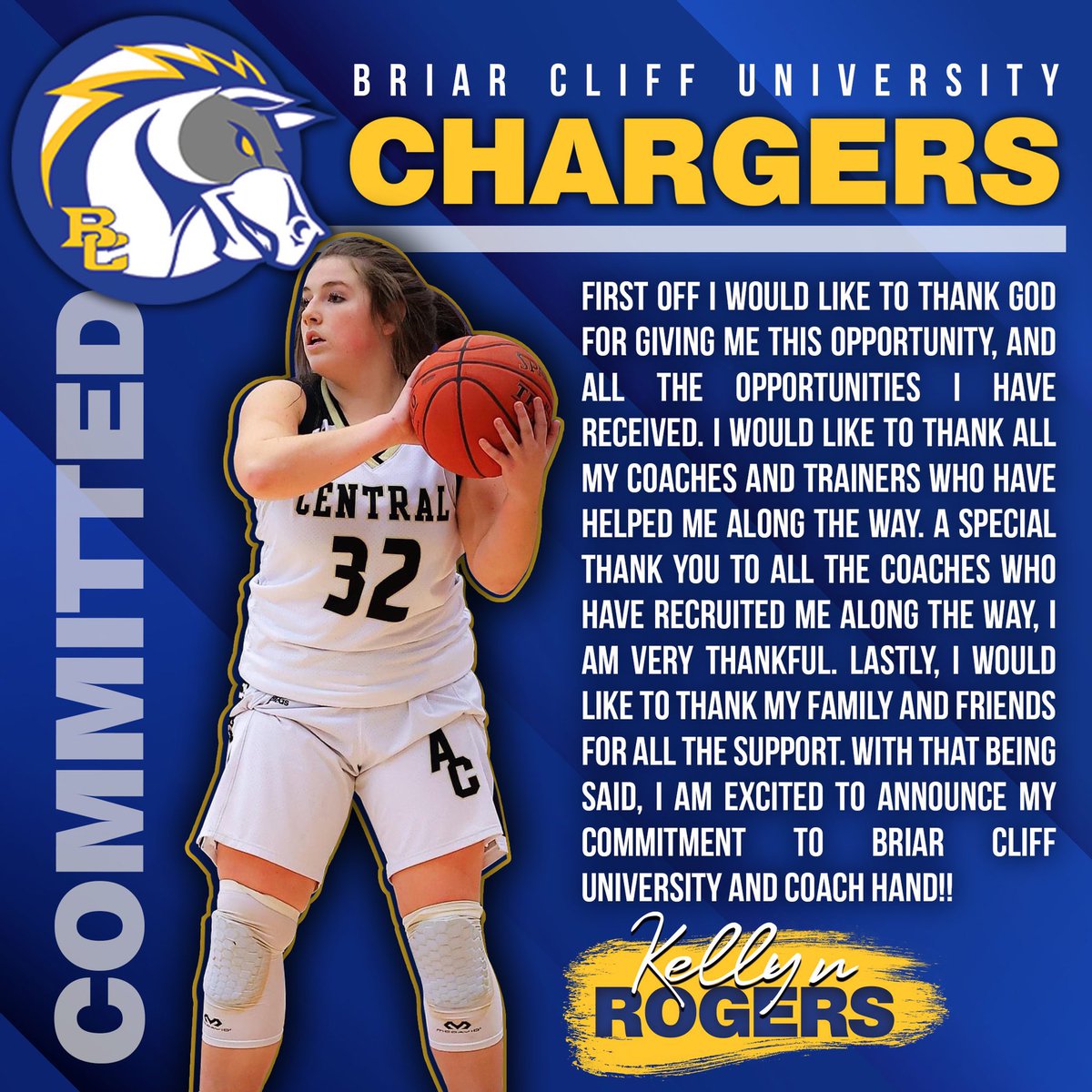 BriarCliffWBB's tweet photo. Good luck future CHARGERS still dancing in March!💙💛

@BellaKeaton is battling for the CHAMPIONSHIP and @kellyn_rogers7 is competing in the SEMIFINALS! Proud of you two! 

#ChargeUp x #buildthisthing https://t.co/x0lVPx9bfF
