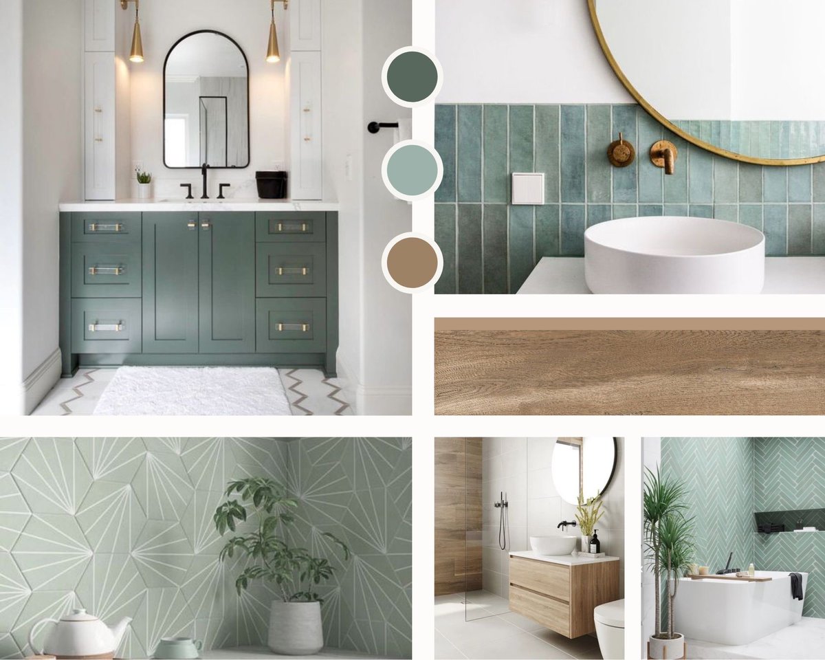 Renovating your bathroom and want to create a relaxing space? Adding elements of wood brings warmth to a room, while green can provide a peaceful and refreshing environment. 

Post for inspiration only. 
Photo credit: Pinterest